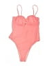 Cupshe Solid Pink Swimsuit Top Size L - photo 1