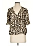 Sanctuary Animal Print Tan Short Sleeve T-Shirt Size S - photo 1