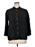 Gap 100% Cotton Black 3/4 Sleeve Button-Down Shirt Size XL - photo 1