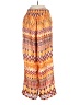 Dress Forum 100% Polyester Print Yellow Casual Pants Size S - photo 2