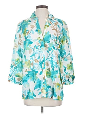 Karen Scott 3/4 Sleeve Blouse (view 1)