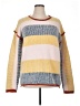 Macaron Color Block Yellow Pullover Sweater Size XL - photo 1