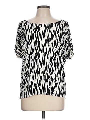 NY Collection Short Sleeve Blouse (view 1)