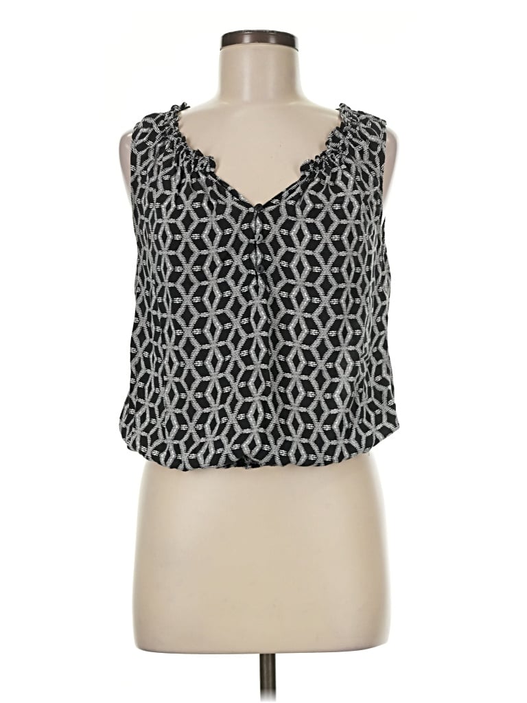 Pre-owned A.n.a. A New Approach Sleeveless Blouse In Black