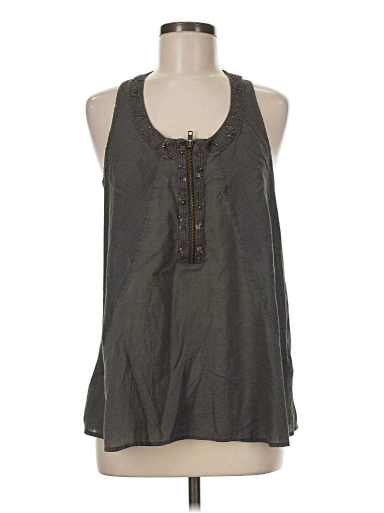 Pre-owned Coldwater Creek Sleeveless Blouse In Gray
