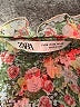 Zara Floral Silver 3/4 Sleeve Blouse Size M - photo 4