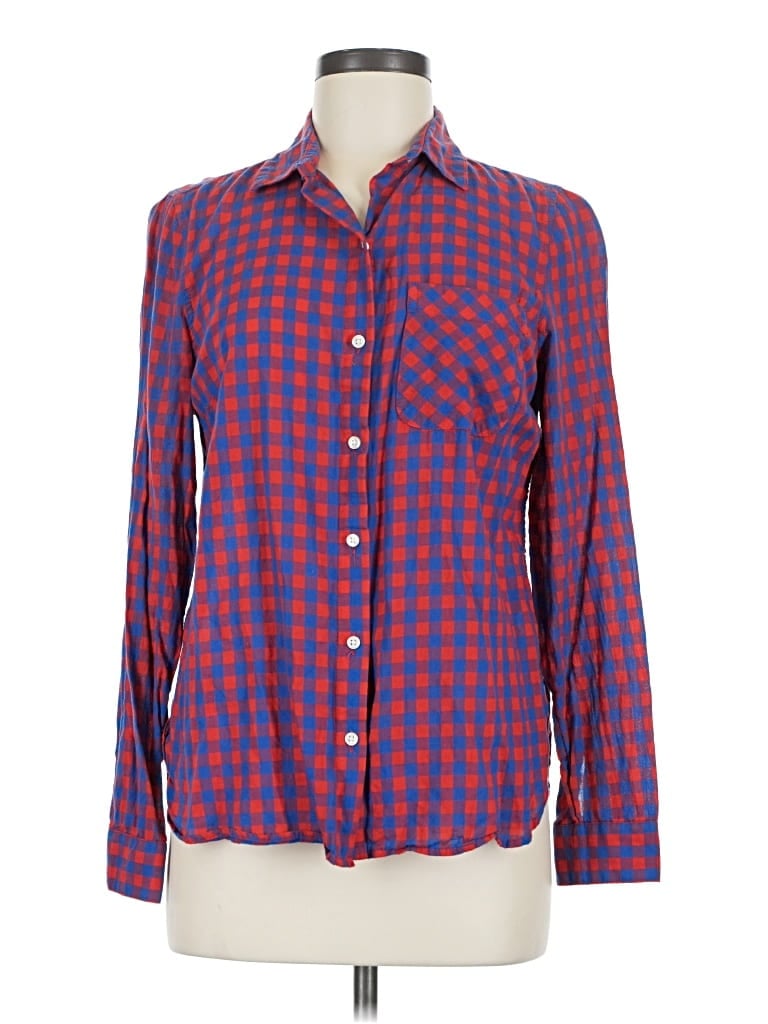 Pre-owned Old Navy Long Sleeve Button Down Shirt In Red