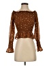 Heart & Hips 100% Polyester Brown Long Sleeve Blouse Size S - photo 1