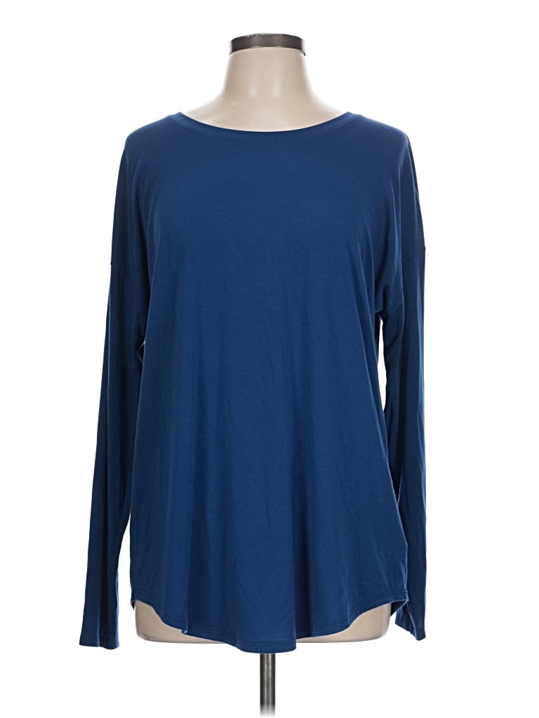 Pre-owned Athleta Long Sleeve T-shirt In Blue