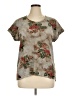 Tacera Floral Gray Short Sleeve Blouse Size XL - photo 1