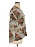 Tacera Floral Gray Short Sleeve Blouse Size XL - photo 4