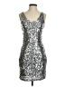 Maner Metallic Silver Cocktail Dress Size S - photo 1