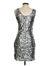 Maner Metallic Silver Cocktail Dress Size S - photo 2