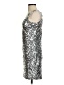 Maner Metallic Silver Cocktail Dress Size S - photo 5