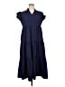 Unbranded 100% Polyester Solid Blue Casual Dress Size XL - photo 1
