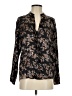 Vince. 100% Silk Floral Black Long Sleeve Silk Top Size XS - photo 1