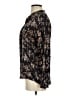Vince. 100% Silk Floral Black Long Sleeve Silk Top Size XS - photo 5