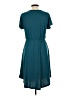 Assorted Brands Solid Teal Casual Dress Size L - photo 2