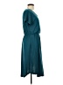 Assorted Brands Solid Teal Casual Dress Size L - photo 4