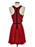 Express 100% Polyester Color Block Red Casual Dress Size 4 - photo 2