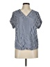 Gap 100% Rayon Stripes Blue Short Sleeve Blouse Size M - photo 1