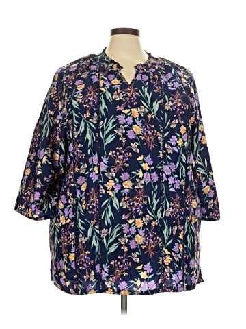 Salon Studio by Haband 3/4 Sleeve Blouse (view 1)