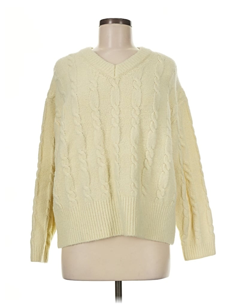 Pre-owned Zara Pullover Sweater In Yellow