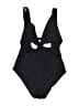 Adore Me Solid Black One Piece Swimsuit Size M - photo 1