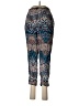 Elevenses Print Blue Casual Pants Size 6 - photo 1