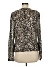 JM Collection Animal Print Black Long Sleeve Blouse Size M - photo 2