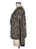 JM Collection Animal Print Black Long Sleeve Blouse Size M - photo 5