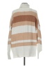 Aerie 100% Cotton Stripes Tan Pullover Sweater Size M - photo 2
