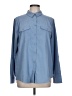 Eddie Bauer Solid Blue Long Sleeve Blouse Size L - photo 1