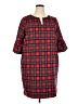 Vineyard Vines 100% Polyester Plaid Red Casual Dress Size 20 - photo 1
