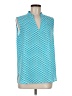 Anne Klein 100% Polyester Teal Sleeveless Blouse Size M - photo 1