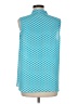 Anne Klein 100% Polyester Teal Sleeveless Blouse Size M - photo 2