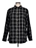 Jachs Girlfriend Plaid Black Long Sleeve Button-Down Shirt Size L - photo 1