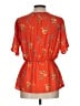 Sienna Sky 100% Polyester Orange Short Sleeve Blouse Size L - photo 2