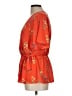 Sienna Sky 100% Polyester Orange Short Sleeve Blouse Size L - photo 5