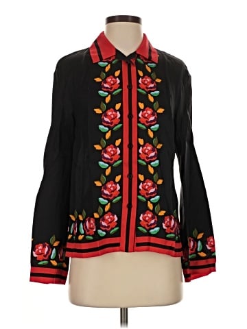 Kate Spade New York Long Sleeve Silk Top (view 1)
