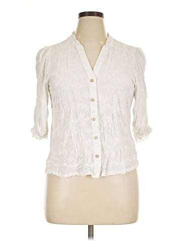 Democracy 3/4 Sleeve Button-Down Shirt (view 1)