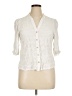 Democracy 100% Rayon Ivory 3/4 Sleeve Button-Down Shirt Size XL - photo 1
