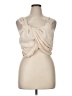 ASOS 100% Polyester Ivory Sleeveless Blouse Size 14 - photo 1