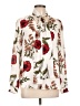 Bar III 100% Polyester Floral Ivory Long Sleeve Blouse Size L - photo 1