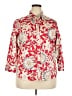 Chaps 100% Cotton Print Red 3/4 Sleeve Button-Down Shirt Size XXL - photo 1