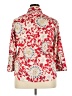 Chaps 100% Cotton Print Red 3/4 Sleeve Button-Down Shirt Size XXL - photo 2