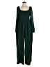 Unbranded 100% Polyester Solid Green Jumpsuit Size 1X - photo 1