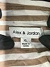 Alexander Jordan 100% Rayon Stripes Tan 3/4 Sleeve Button-Down Shirt Size XL - photo 7