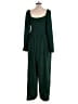 Unbranded 100% Polyester Solid Green Jumpsuit Size 1X - photo 2