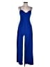Bebe Solid Blue Jumpsuit Size S - photo 1
